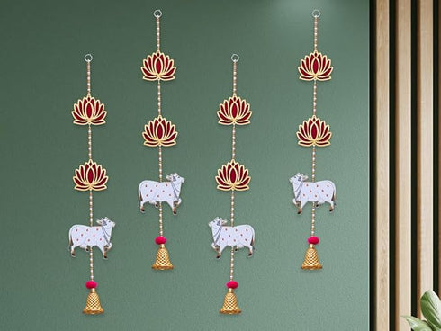 Lotus with Pichwai Cow Wall and Door Hanging